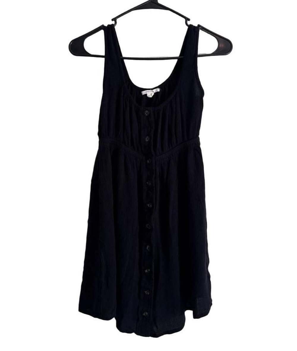O'Neill Black Korie Solid Button-Front Mini Dress Size XS